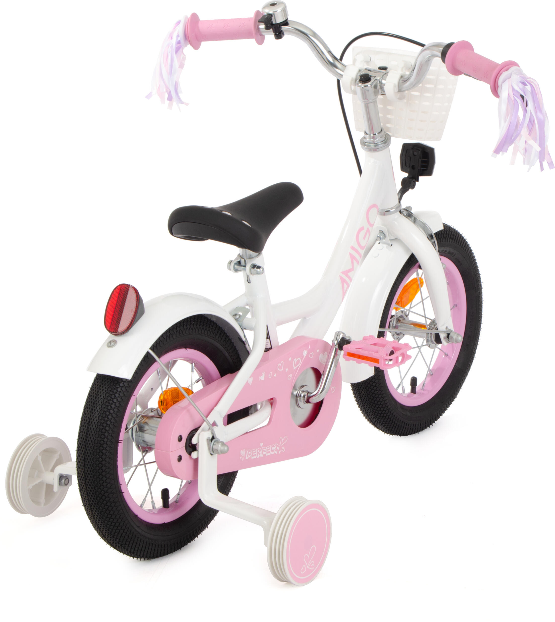 Perfect 12 Inch 21 cm Meisjes Terugtraprem Wit/Roze 7/7