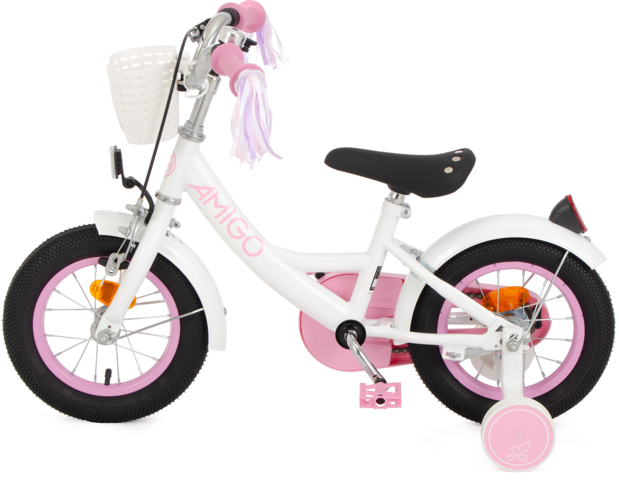 Perfect 12 Inch 21 cm Meisjes Terugtraprem Wit/Roze 4/7