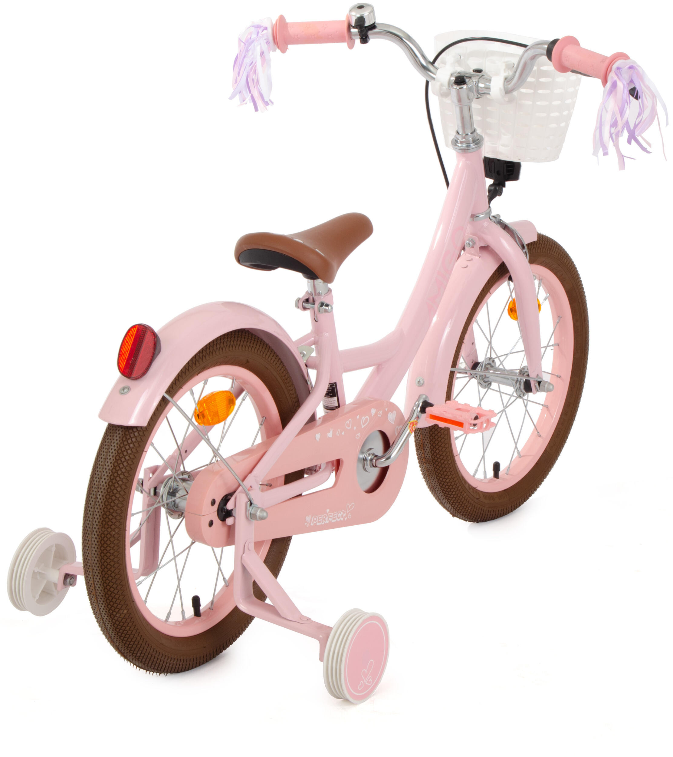 Perfect 16 Inch 23,5 cm Meisjes Terugtraprem Roze 7/7