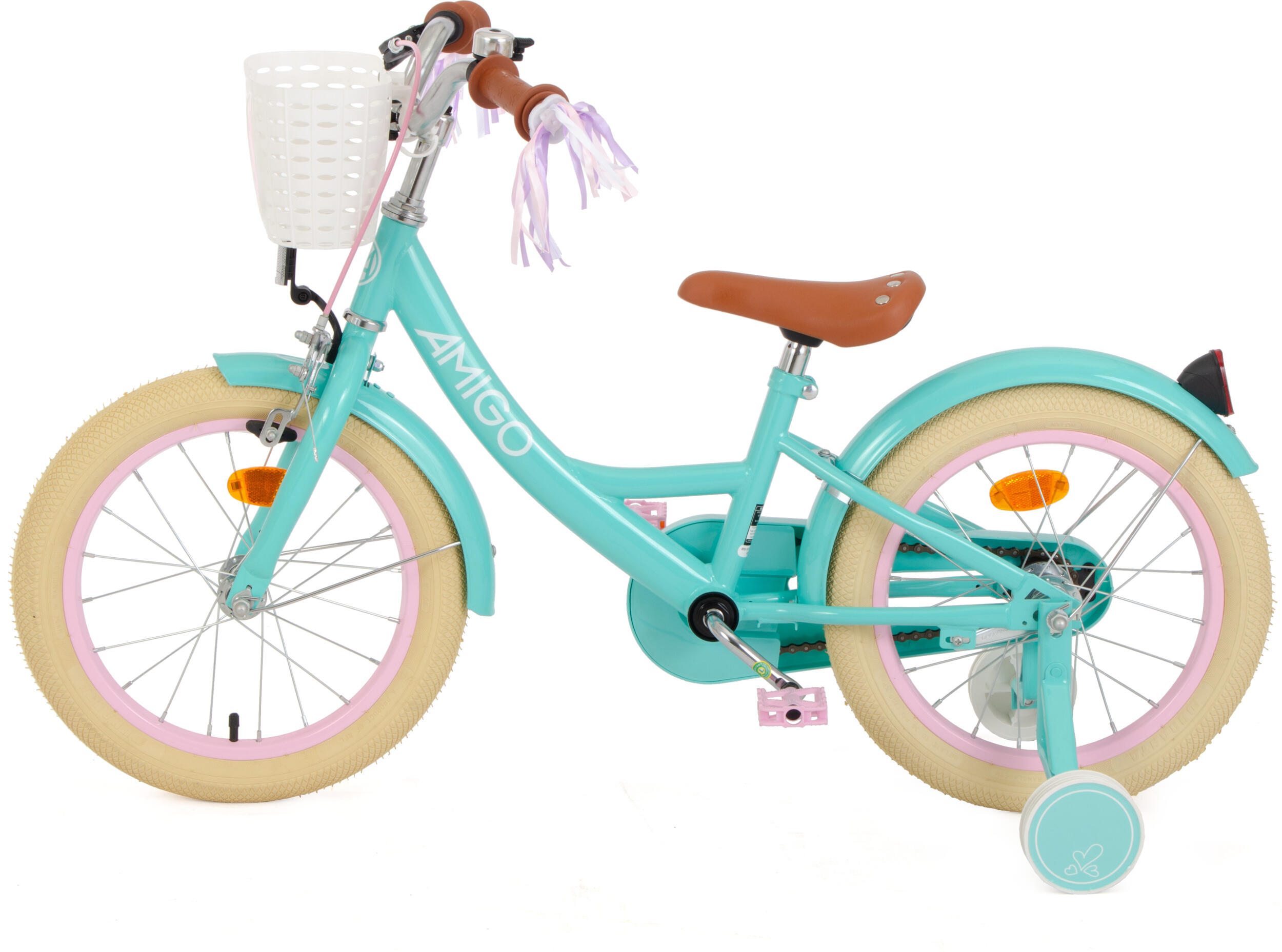 Perfect 16 Inch 23,5 cm Meisjes Terugtraprem Turquoise 4/7