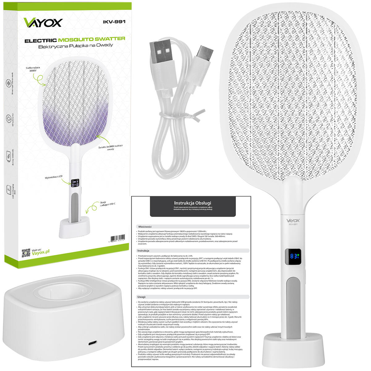 Elektrische insectenlamp VAYOX IKV-991 insectenval UV 7/8