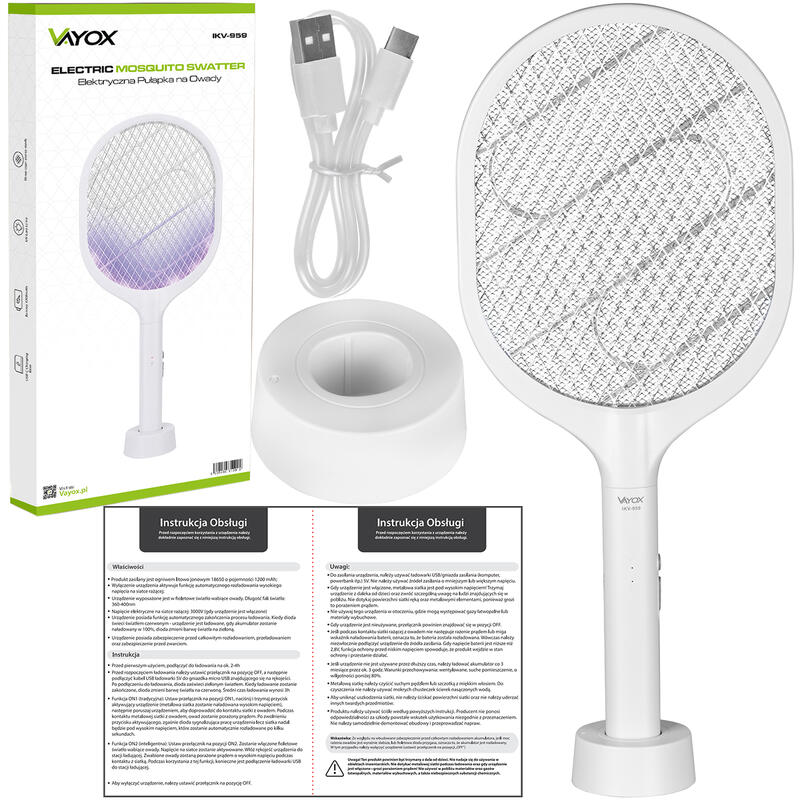 Elektryczna łapka owadobójcza VAYOX IKV-959 paletka