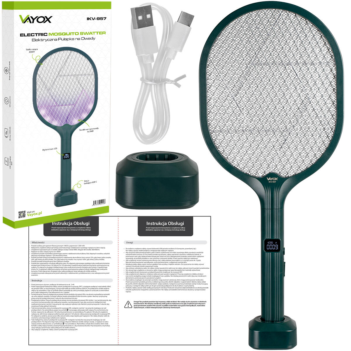 Elektrische insectenlamp VAYOX IKV-957 UV met teller 7/7