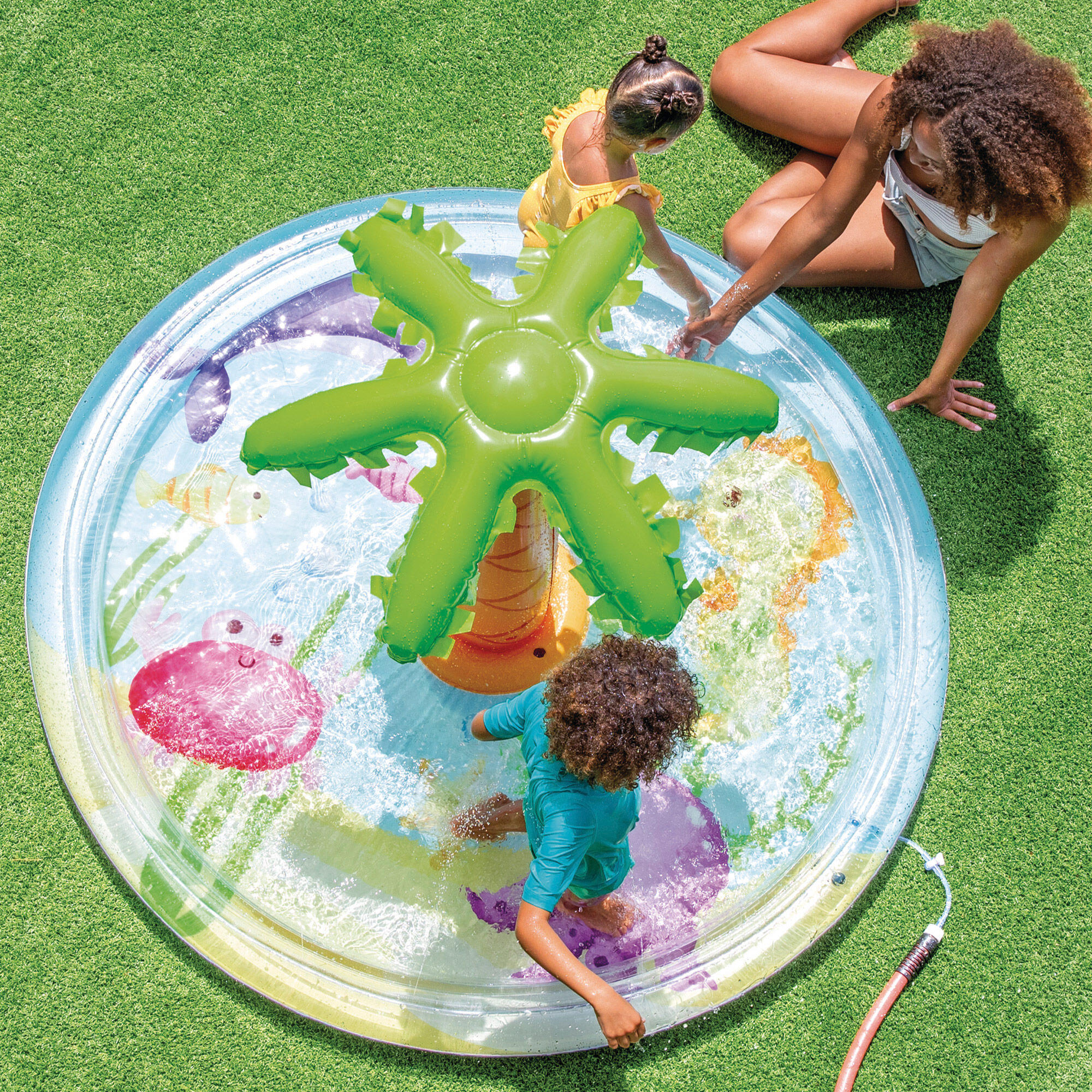 Intex 56433NP - Piscina Gonfiabile Palma con Spruzzino, 173x104 cm, 2+ Anni 7/7