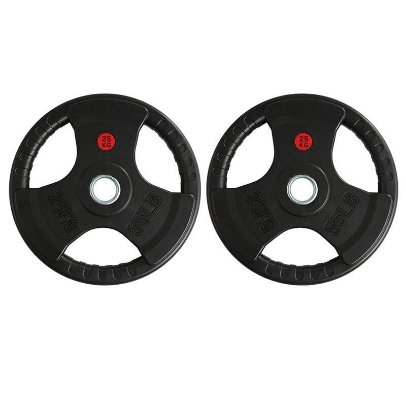 Conjunto 2 discos triplo agarre 25kg fitness tech
