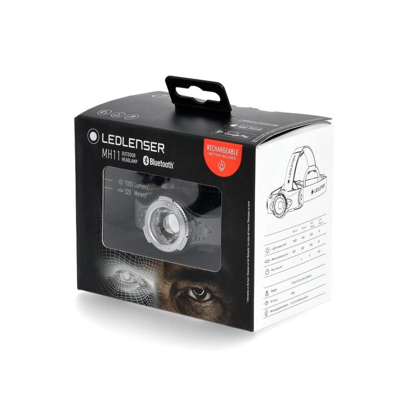 LANTERNA FRONTALA LED LENSER MH11 BLACK, BLUETOOTH, 1000 LUMENI, REINCARCABILA