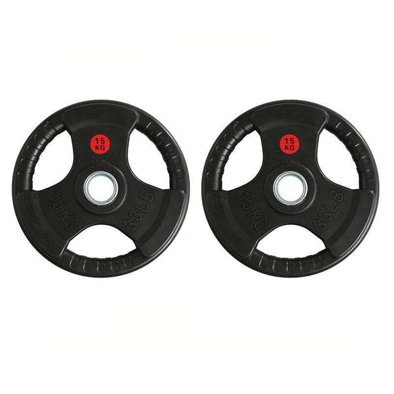Conjunto 2 discos triplo agarre 15kg 50mm fitness tech
