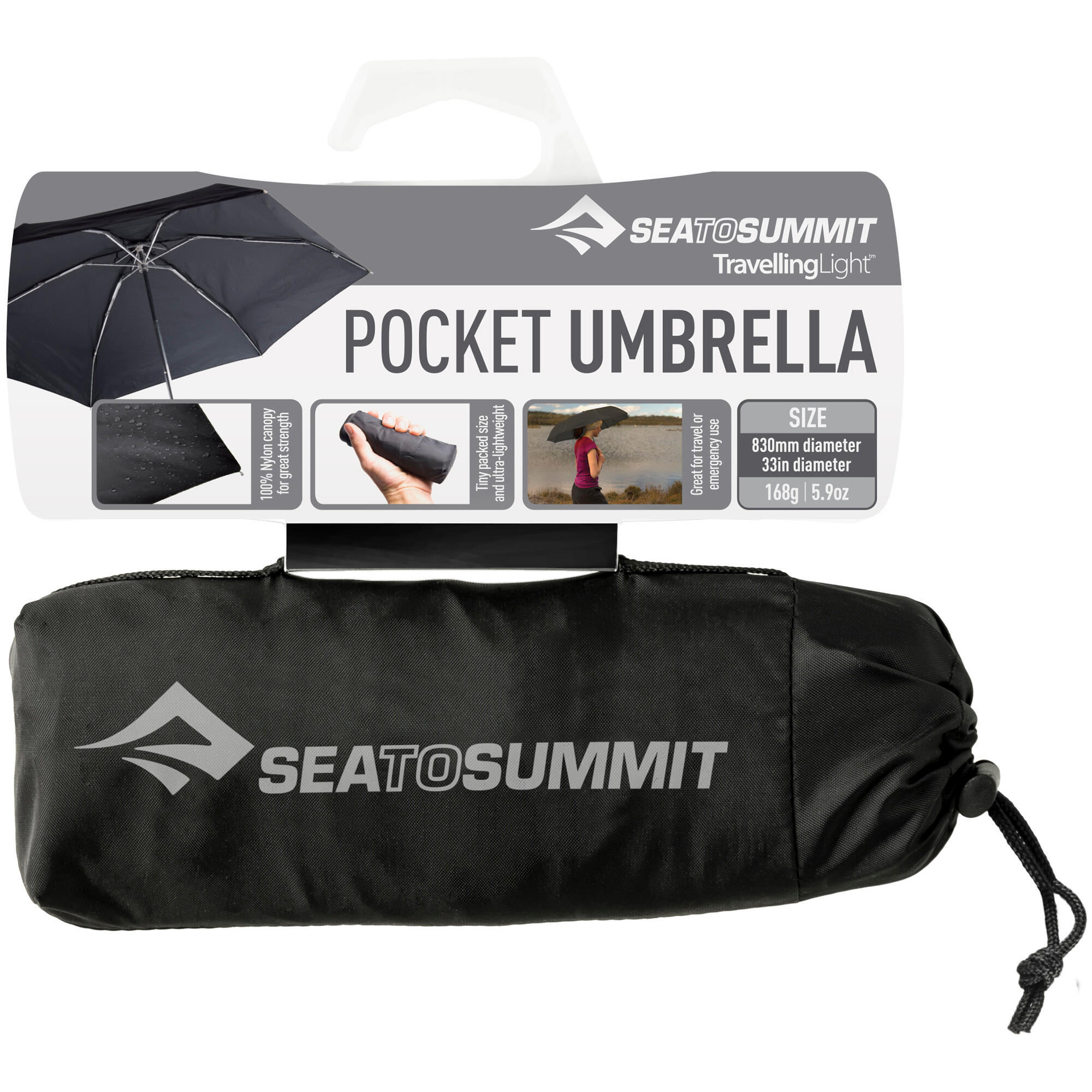 Guarda-chuva sea to summit pocket umbrella black