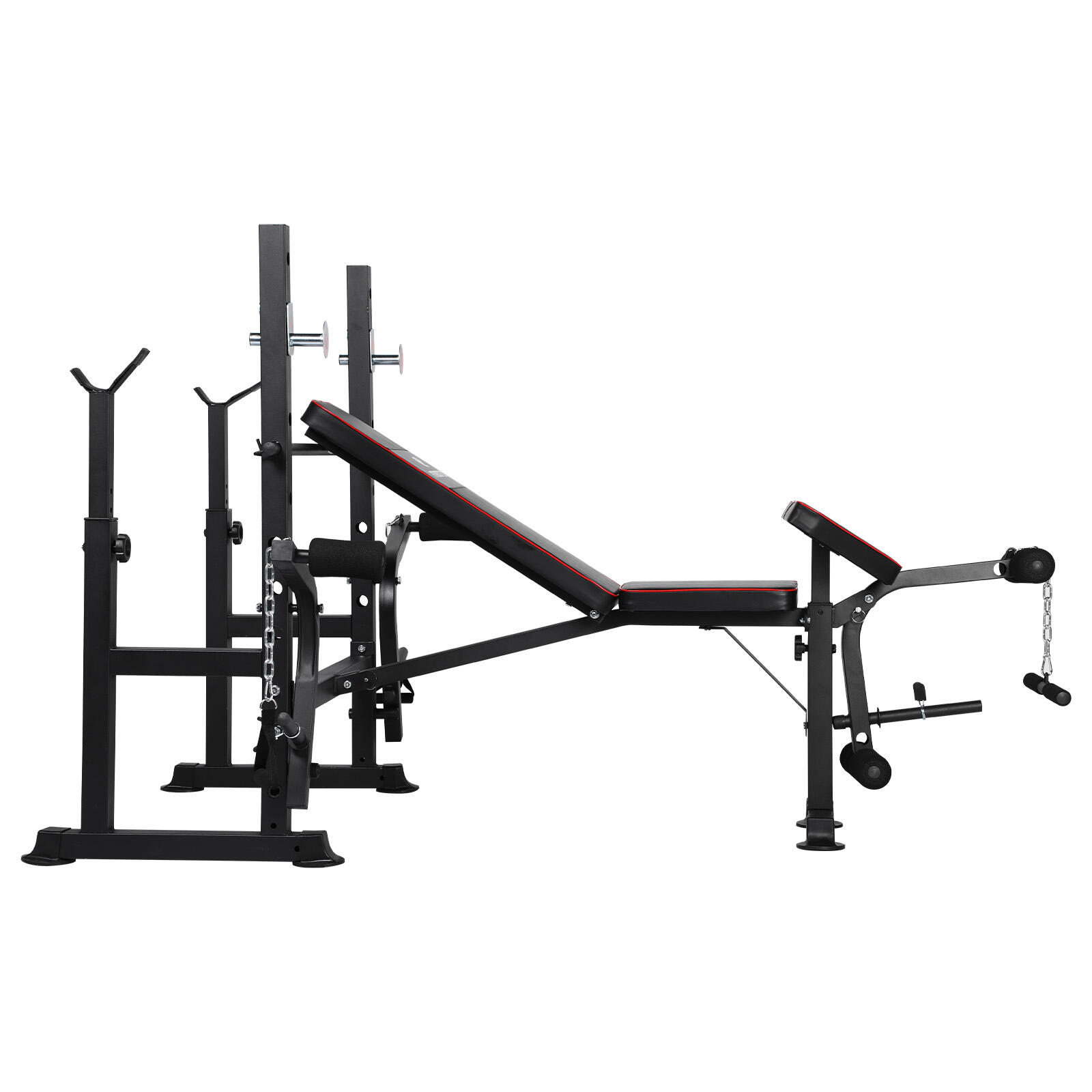 Banco Musculación Multiestación Press Banca Sentadillas Fitness Tech Reclinable 4/7