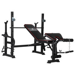 Banc Multistation Développé Couché et Squat Inclinable Fitness Tech