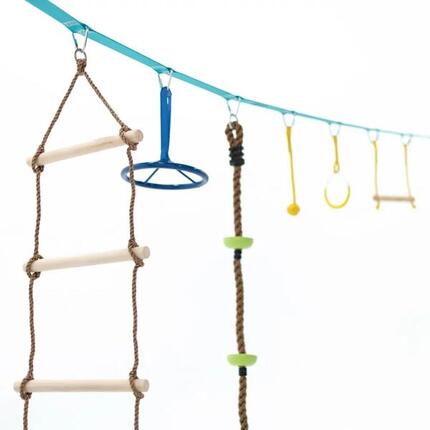 Pack Ninja Max - Parcours d'obstacles 2 Slacklines 15m + 14 Obstacles à franchir