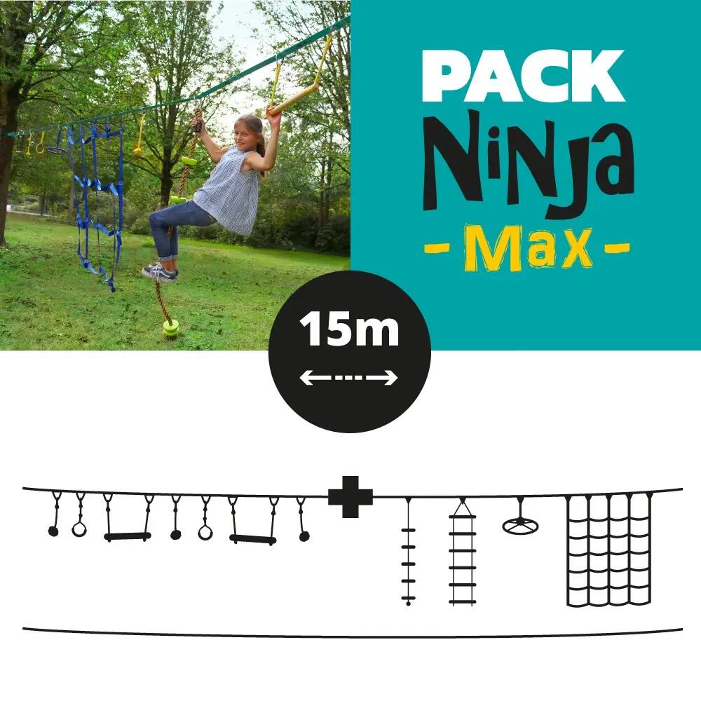 Pack Ninja Max - Parcours d'obstacles 2 Slacklines 15m + 14 Obstacles à franchir 3/8