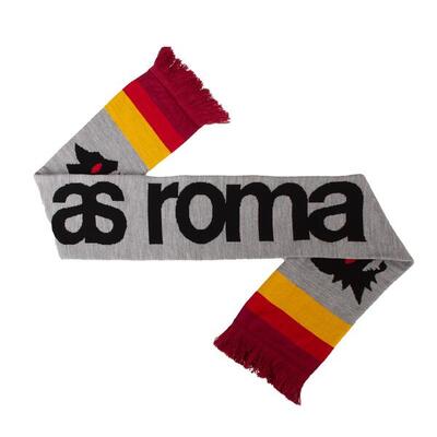 Sjaal - supporter - voetbal - as roma stripes - grijs
