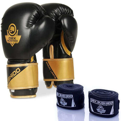 Boxhandschuhe + Boxbandagen DBX Bushido