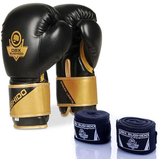 Boxhandschuhe + Boxbandagen DBX Bushido
