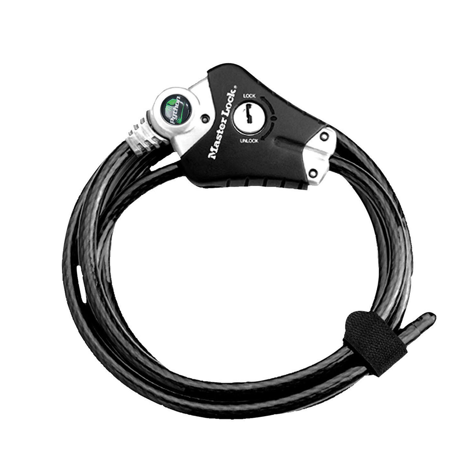 Master Lock - Câble Antivol Ajustable [30 Cm À 1,8 M] [solution Brevetée Python] - Antivol - Noir - Taille Unique - Decathlon