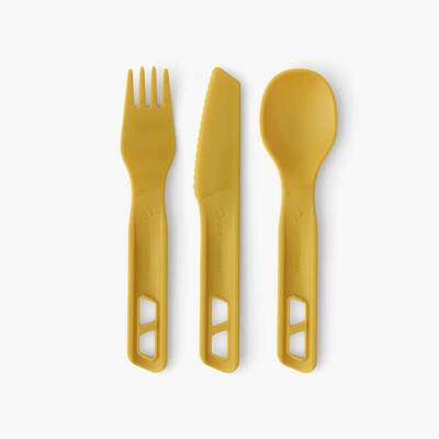 Posate Campeggio Set Sea To Summit Passage Cutlery Set 3 Pezzi Arancione
