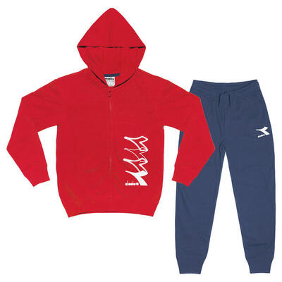 Tuta Bimbo Ragazzo Cotone Felpato Zip 3 Colori 180956