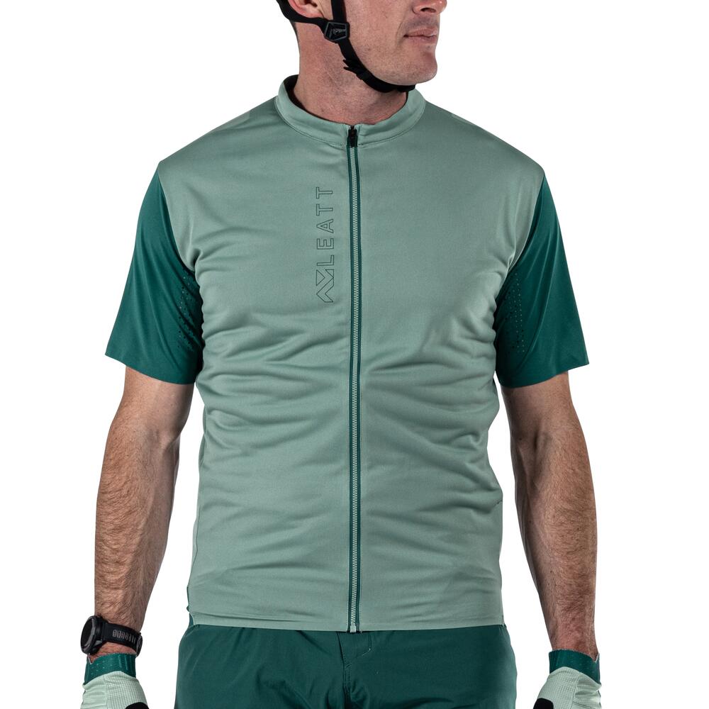 Leatt - Maillot Vtt Trail 3.0 Avec Tissu Moisturecool Green Pour Homme - T-shirt Manches Courtes - Vert - 40 M - Decathlon