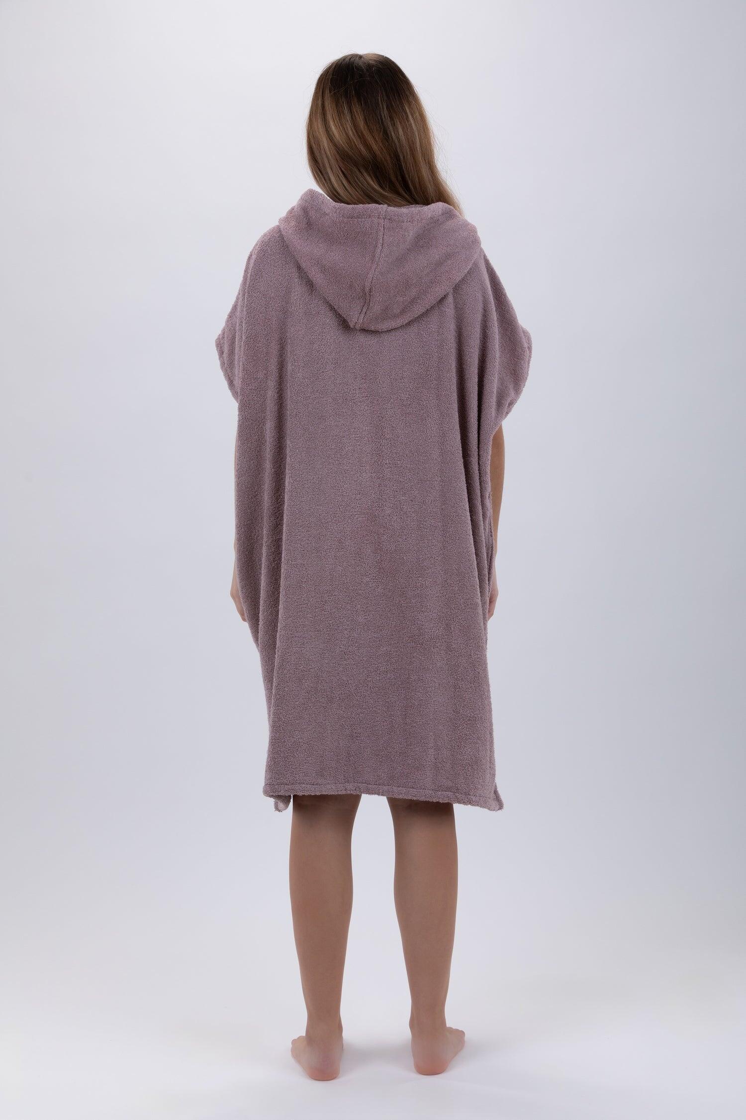Poncho de surf marron - Taille unique - Coton - Sans manches - Avec zip 3/7