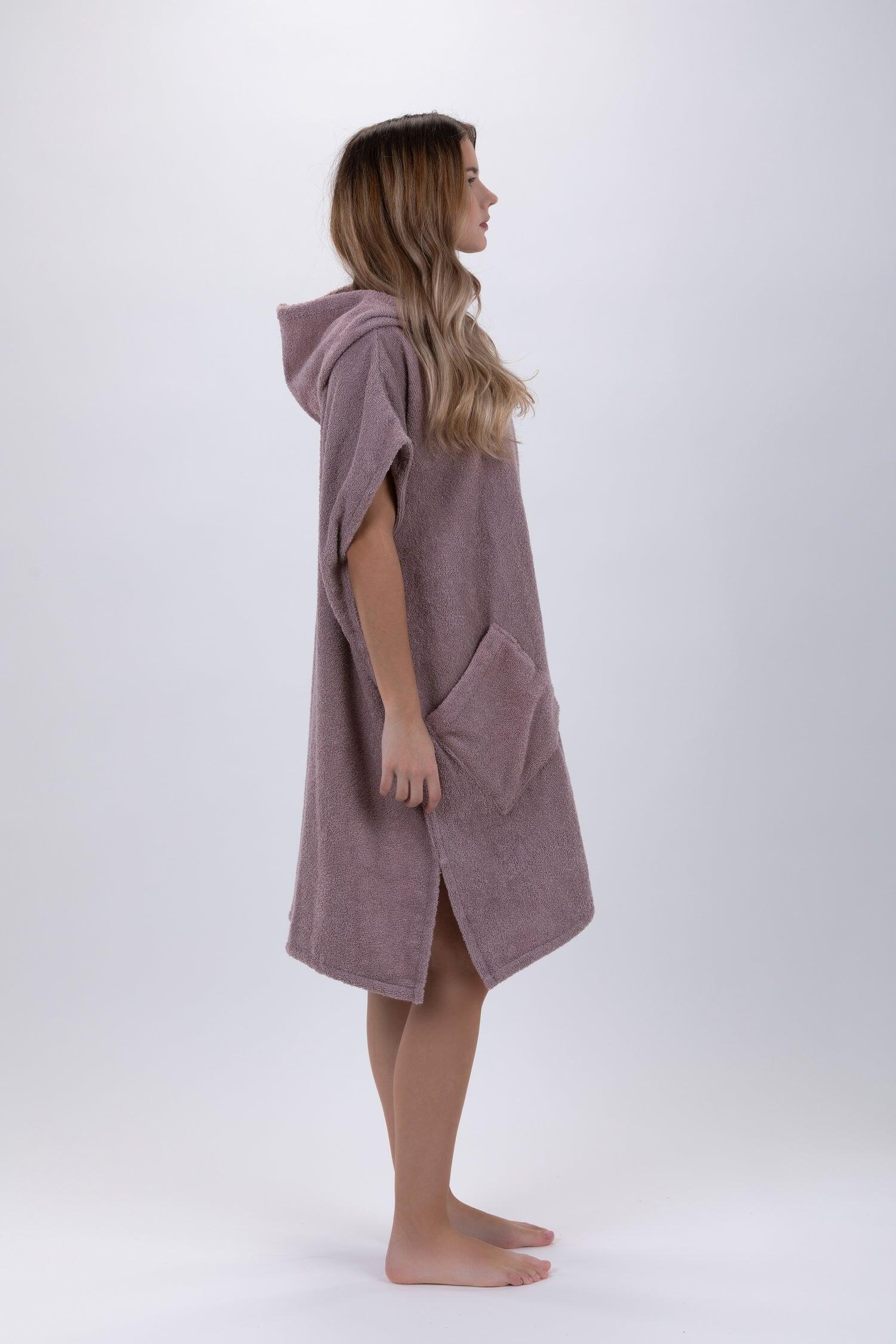 Poncho de surf marron - Taille unique - Coton - Sans manches - Avec zip 4/7