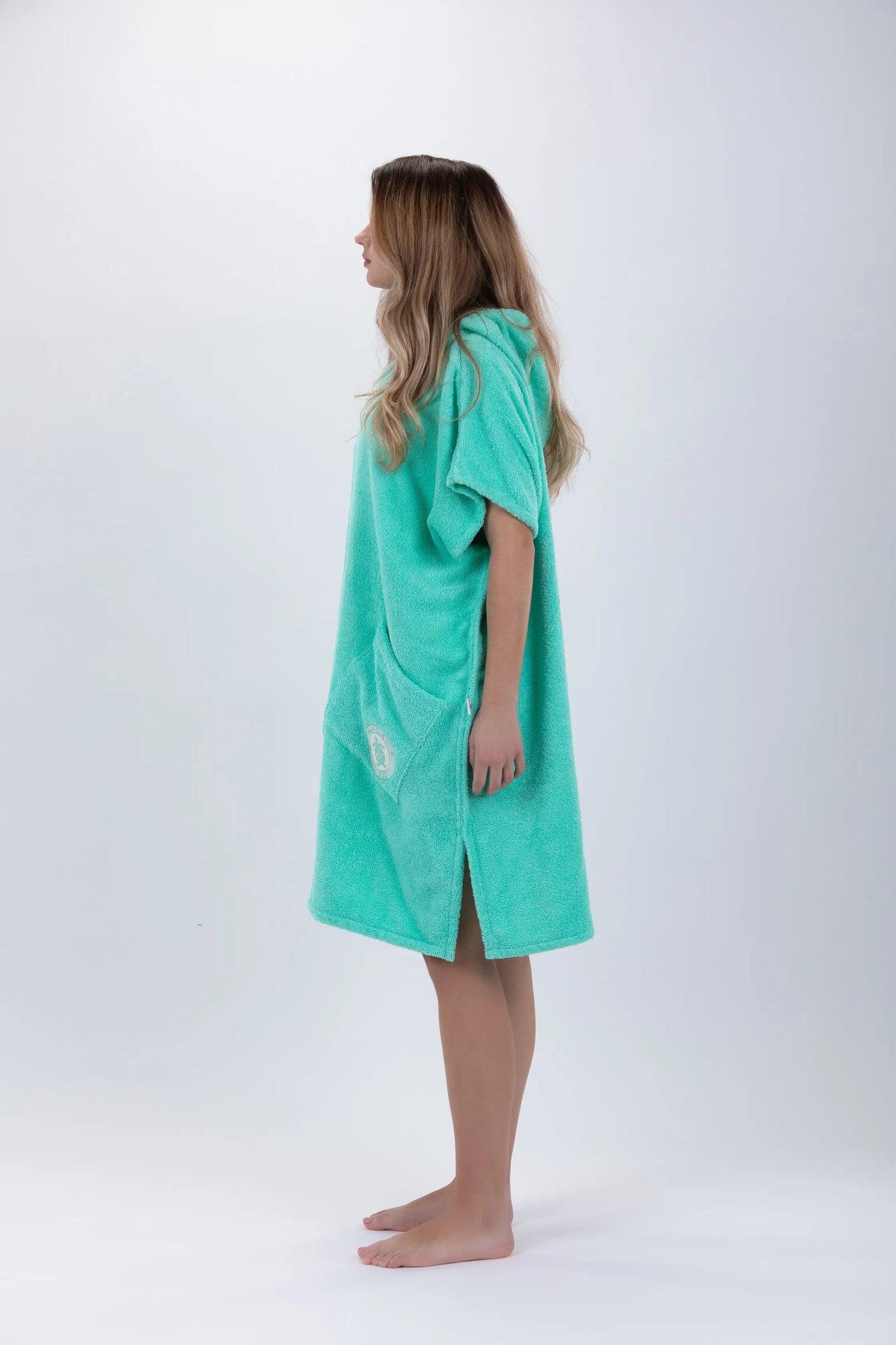 Poncho de surf vert - Taille unique - Coton - Sans manches - Avec zip 2/7