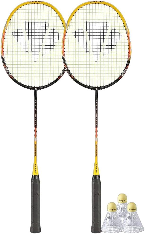 CARLTON Carlton Elite 9000Z Graphite Badminton Racket Twin Set & Shuttles