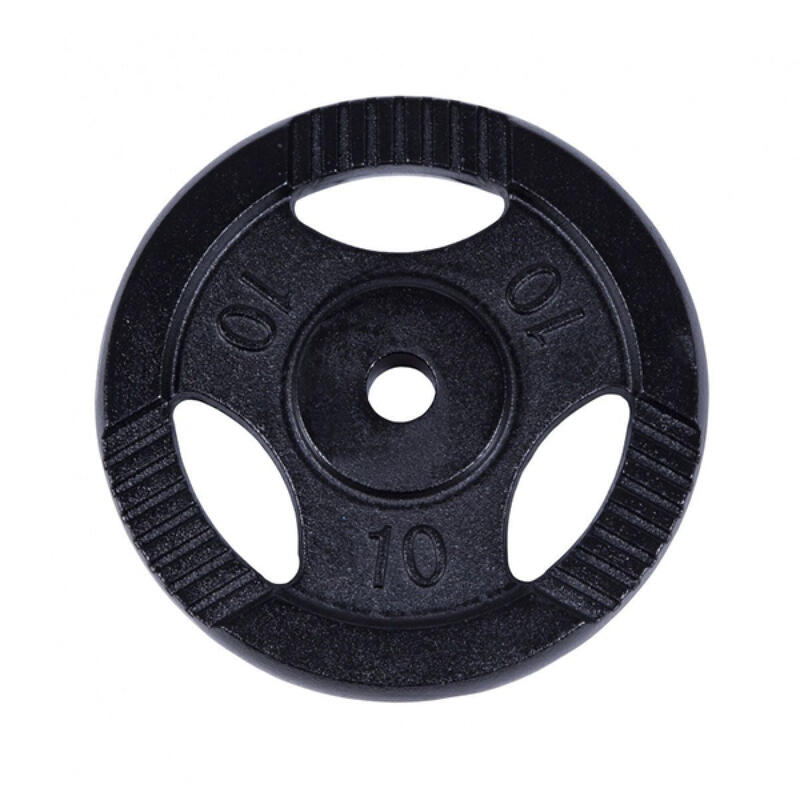 Disc din fontă cu manere ,negru de 10 kg 30/31 mm