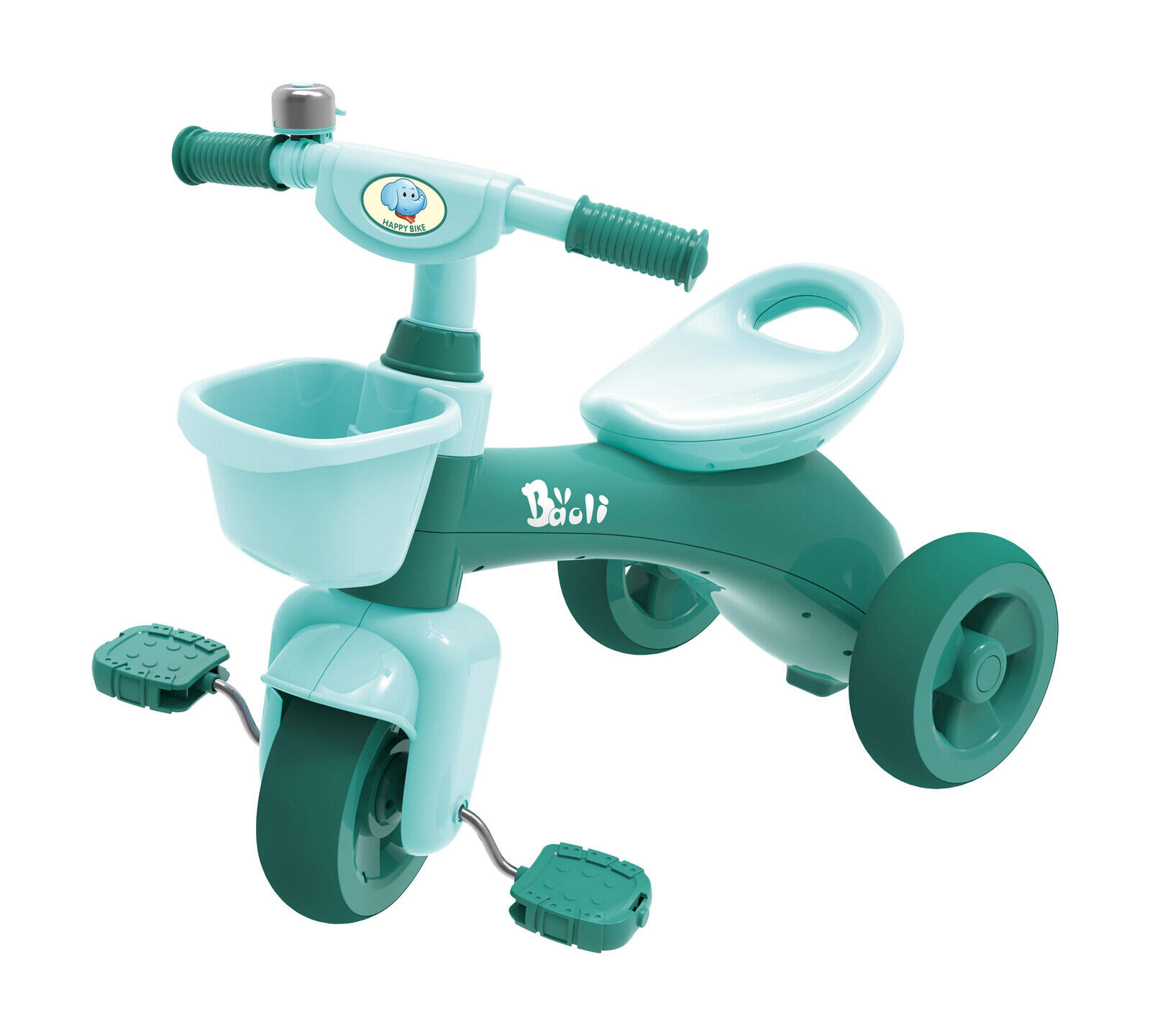 Gem Toys Tricycle Kids Ride-On (Green) - 57.5 x 33.5 x 57.5 cm