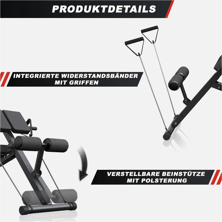 Verstellbare Hantelbank mit Hyperextension für effektives Training 7/7