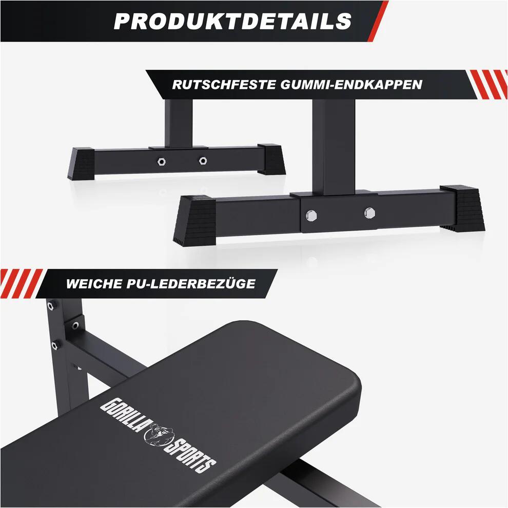 Banc Musculation avec Support - Banc Pliable, Acier Support Barre Musculation 6/7