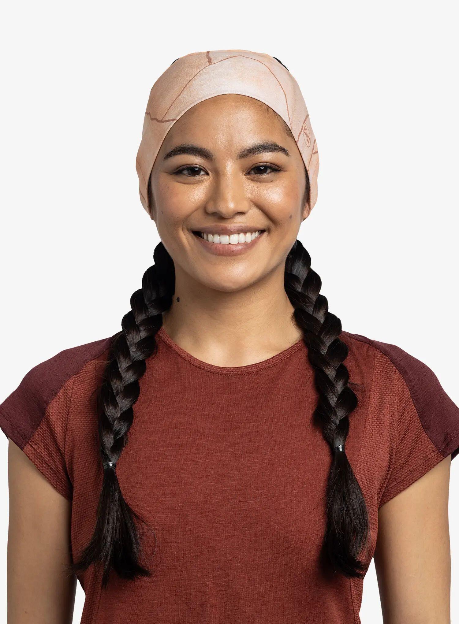 Opaska BUFF COOLNET UV® WIDE HEADBAND MOUTAH APRICOT 3/6