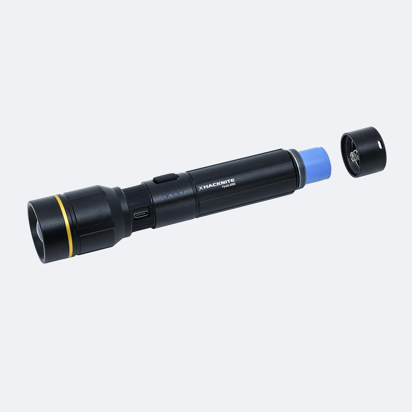 Lanterna LED - 800 Lúmens - PYRALIS 800R - Recarregável - com zoom axial 4/5