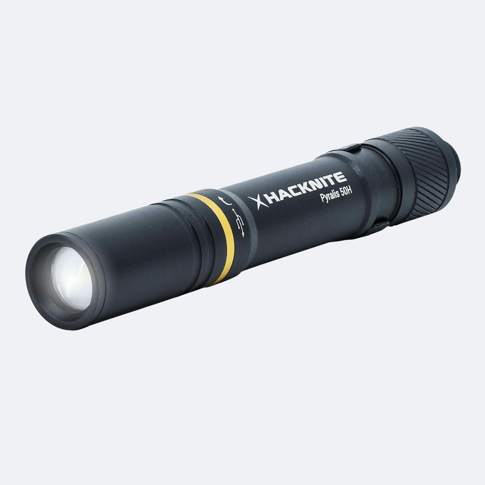 HACKNITE LED-zaklamp - 50 Lumen - PYRALIS 50H - hybride oplaadbaar en batterijen
