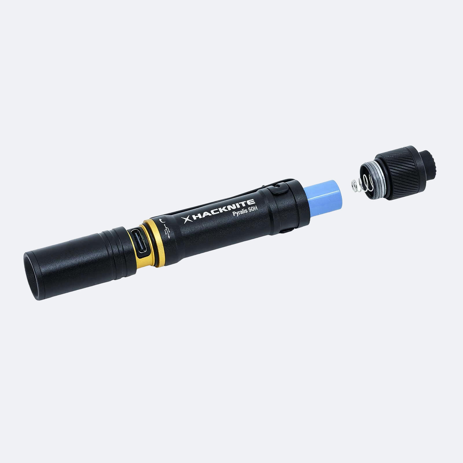 LED-zaklamp - 50 Lumen - PYRALIS 50H - hybride oplaadbaar en batterijen 4/4