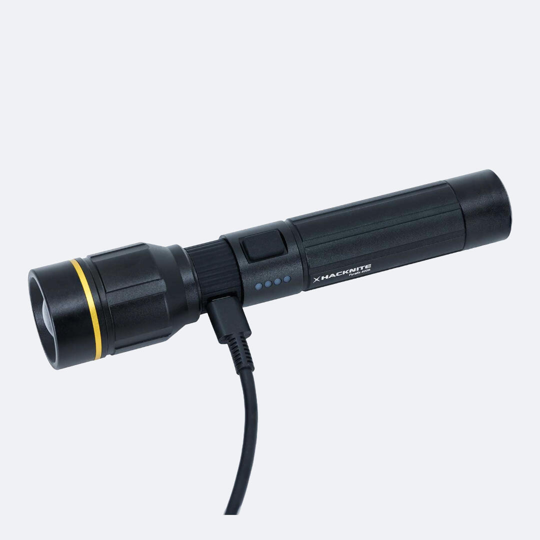 Lampe Torche LED - 400 Lumens - PYRALIS 400R - Rechargeable - avec zoom axial 3/5