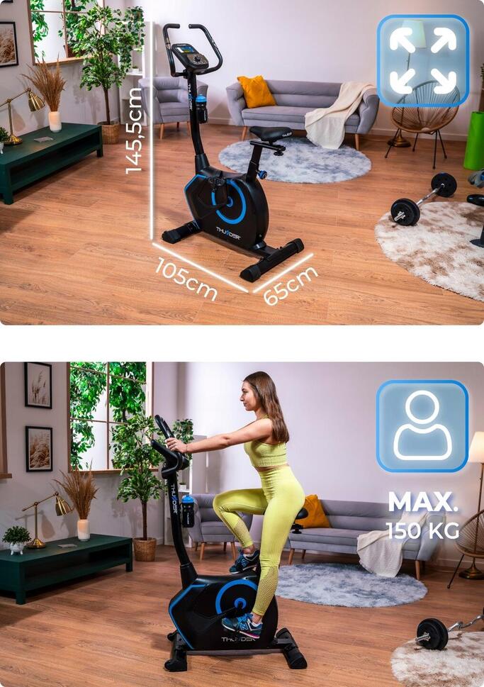 Rower pionowy elektromagnetyczny stacjonarny Thunder TRIX thumbnail