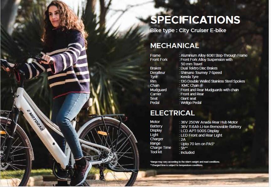 Bicicleta Elétrica - Emotorad Plymouth - Limitada a 25Km/h 7/7