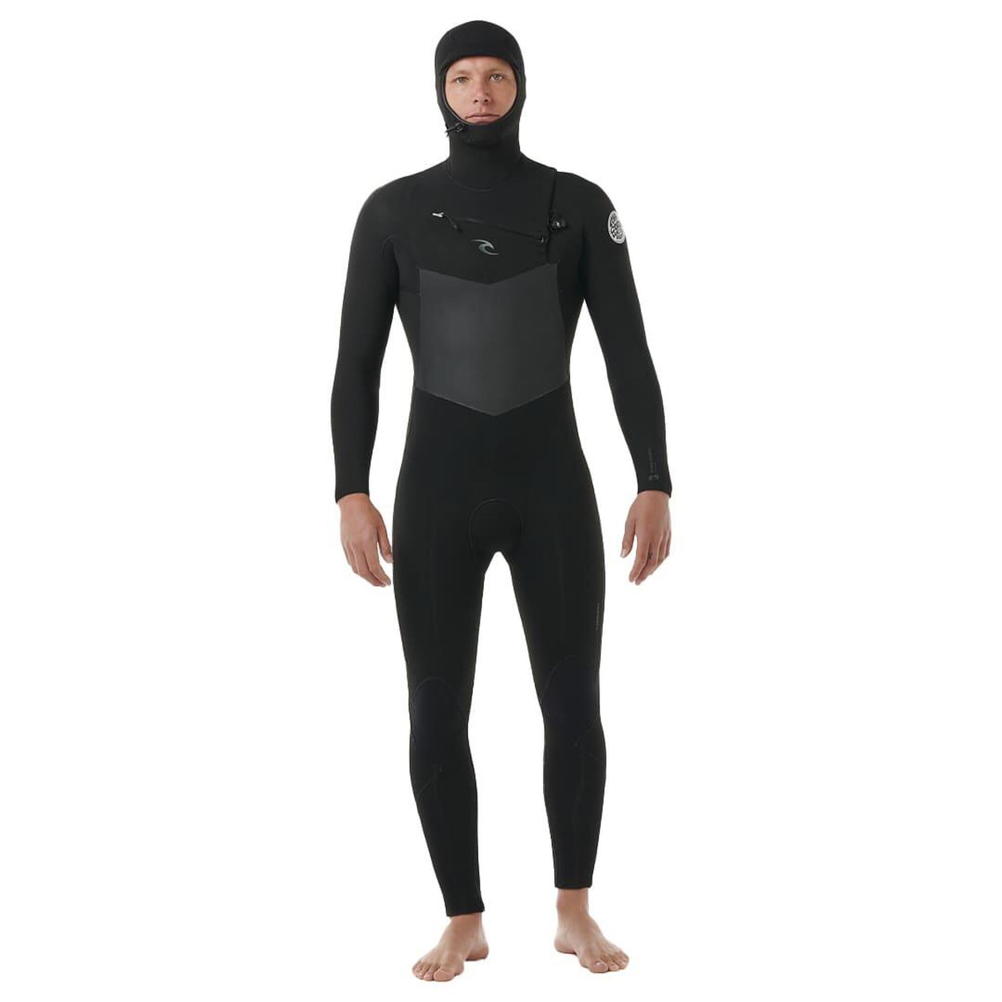 Rip Curl - Combinaison Surf Homme - Zip Poitrine - Dawn Patrol 5/4 Mm Avec Doublure - Combinaison De Surf - Noir - Mt - Decathlon