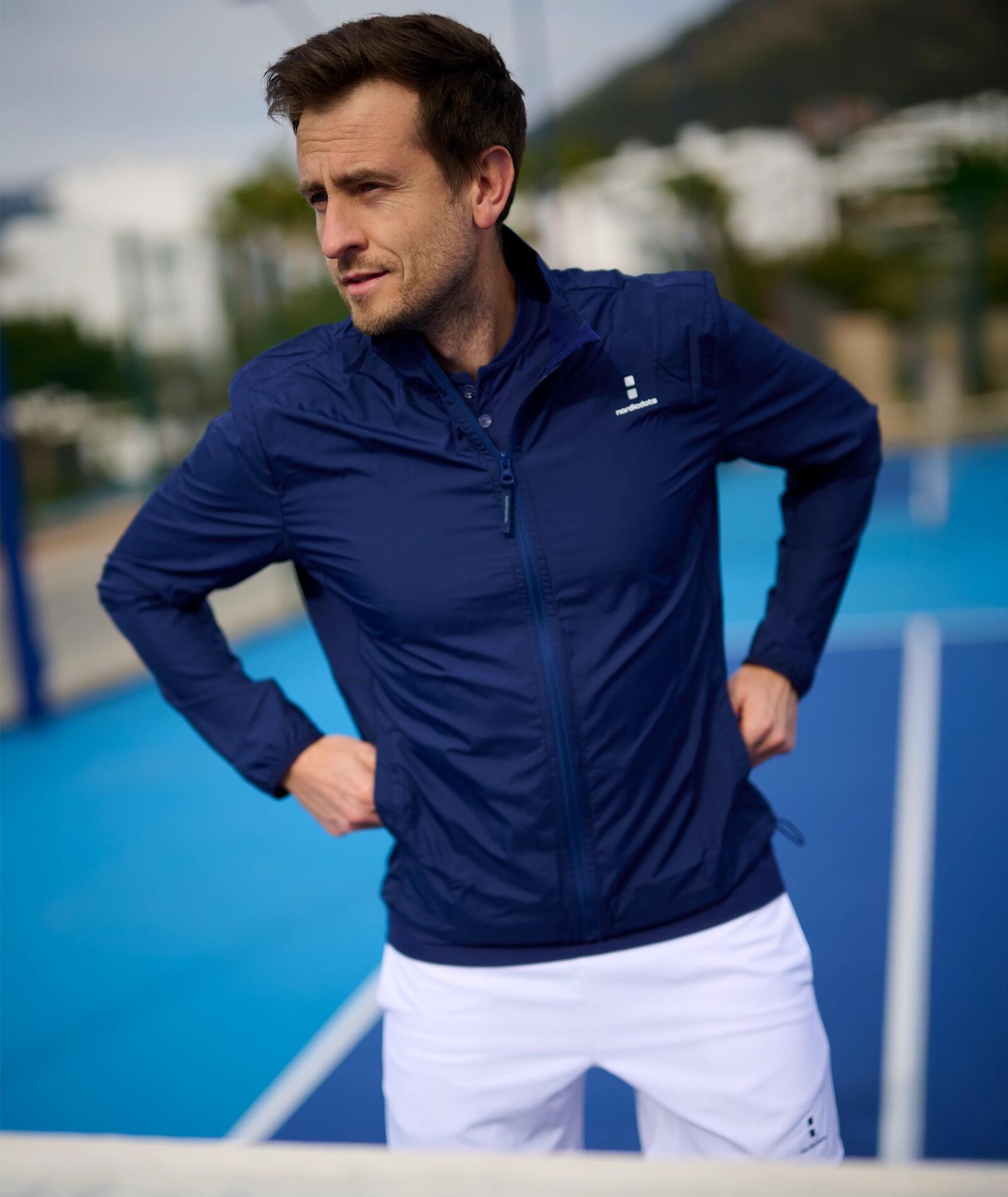 NORDICDOTS Heren Tennis/Padel Windbraker - Navy