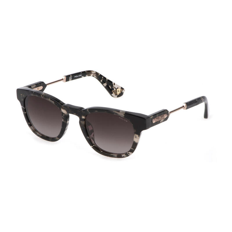 Lunettes De Soleil Police Vintage - Monture Marron Métal/plastique - Occasion Bon état (rayures Stockage)