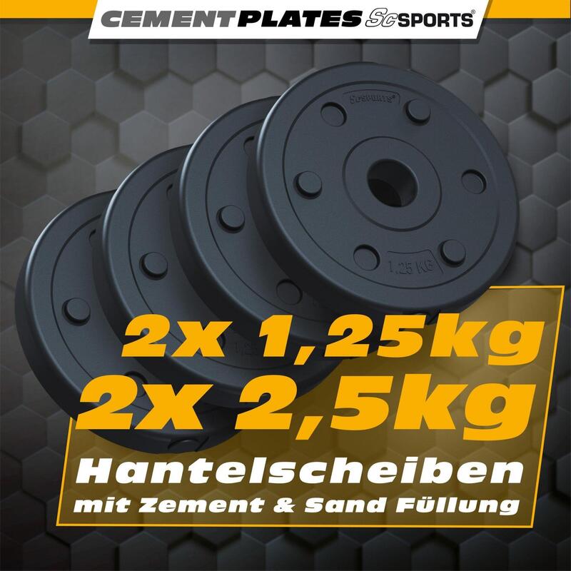 Set de haltere 27.5 kg 30 mm reglabil cromat 120 cm cu blocare cu arc