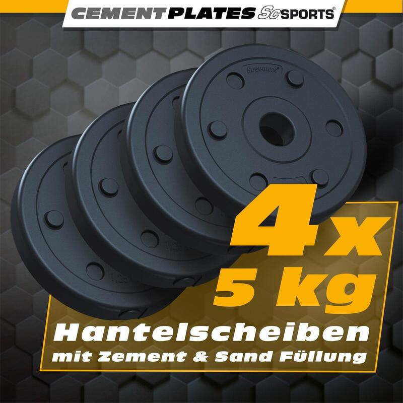 Set de haltere 27.5 kg 30 mm reglabil cromat 120 cm cu blocare cu arc