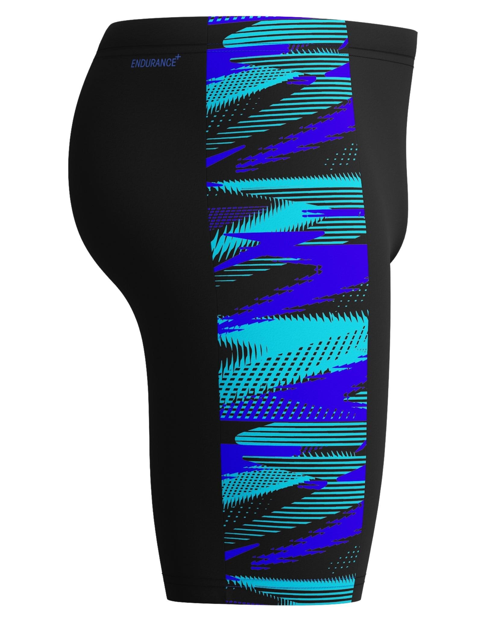 Speedo Hyperboom Panel Swim Jammers - Black/Blue 5/6