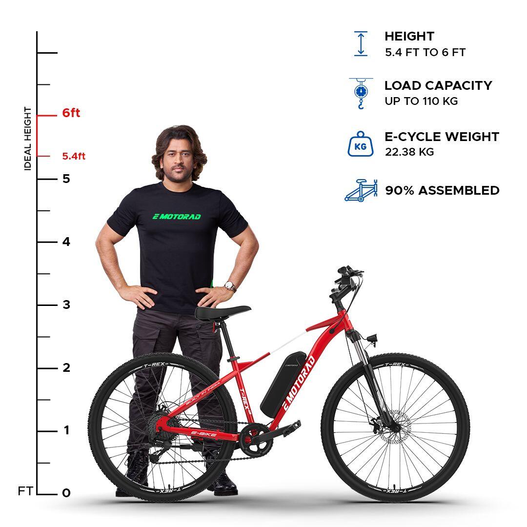 Bicicleta Elétrica Emotorad T-Rex Red - Vermelha - Lim. 25Km/h 7/7