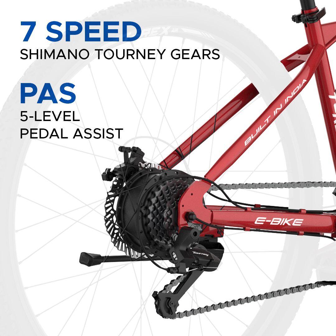 Bicicleta Elétrica Emotorad T-Rex Red - Vermelha - Lim. 25Km/h 5/7
