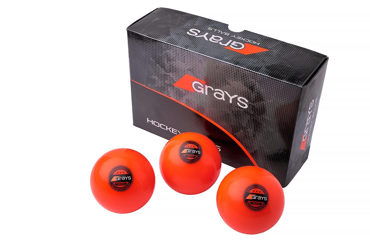 Pack 3 Bolas Hockey Grays Indoor Naranja 1/3
