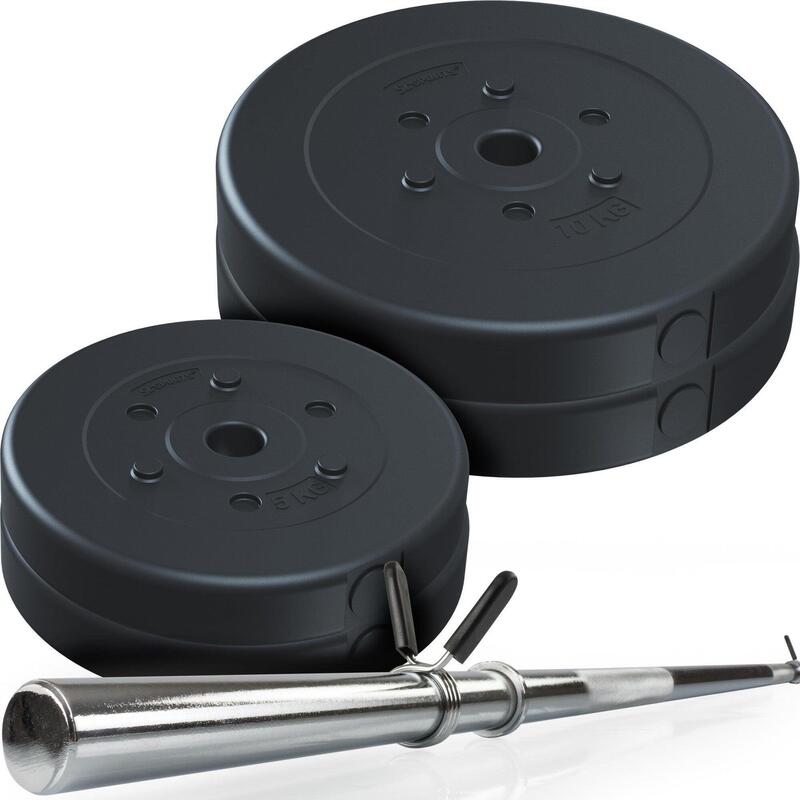 Set haltere 30 kg bara haltere 120 și 160 cm discuri de greutate fontă