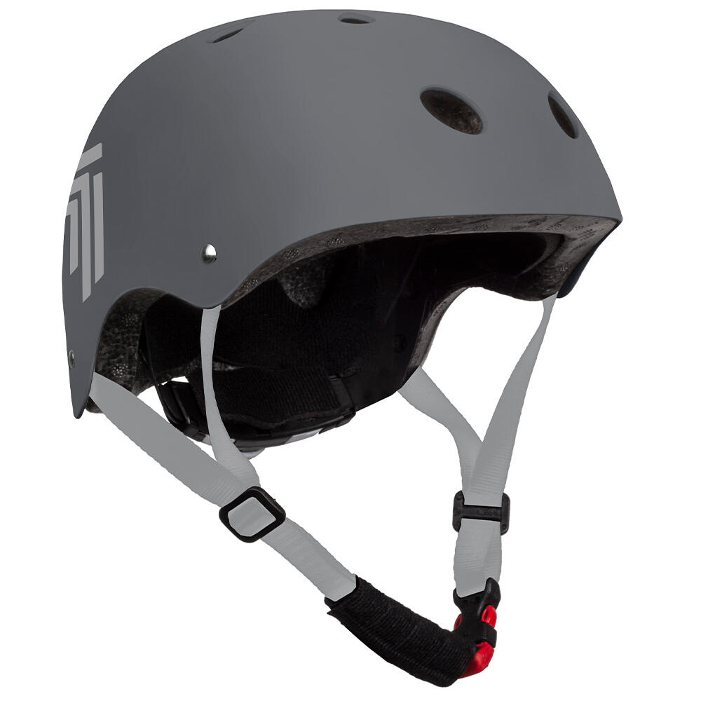 Kask rowerowy dla dzieci szary 52-56 cm na rolki, hulajnogę, rower 1/5