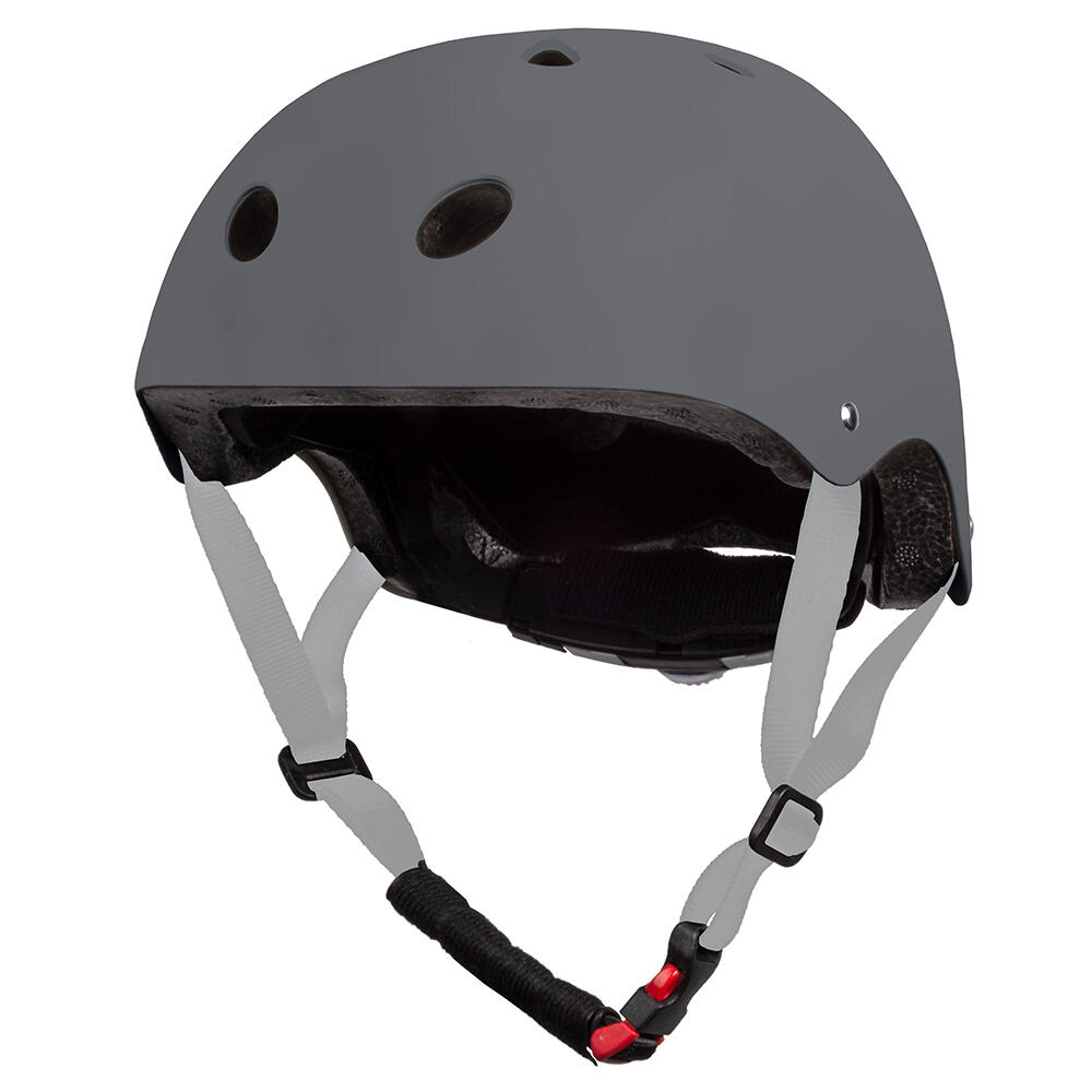 Kask rowerowy dla dzieci szary 52-56 cm na rolki, hulajnogę, rower 5/5